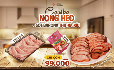 Bí quyết làm Nọng Heo Xá Xíu tại nhà với Combo chỉ 99K