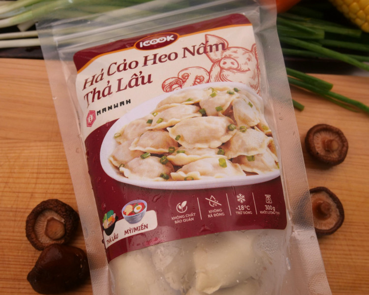Há cảo Heo nấm thả lẩu Icook
